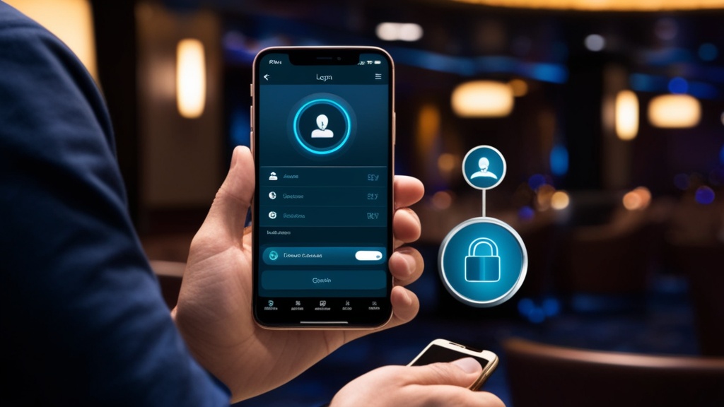 Mobiles Login- und Kontomenü in einer Casino-App