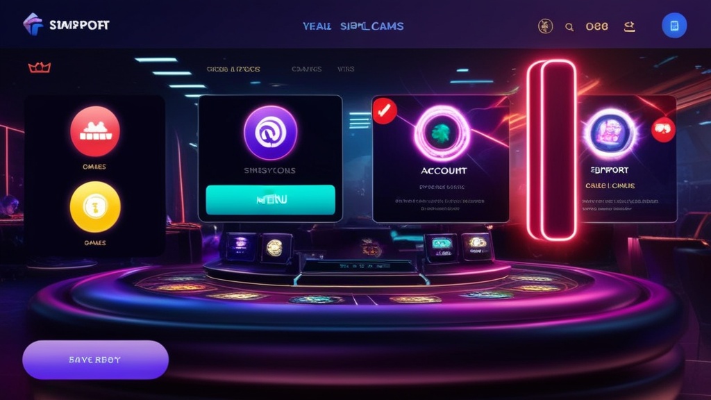 Übersichtliche Casino-App mit mobilen Funktionen auf dem Smartphone